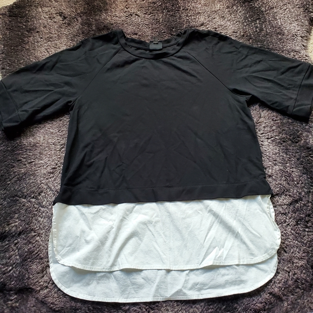 Bobeau layered 3/4‎ sleeve top